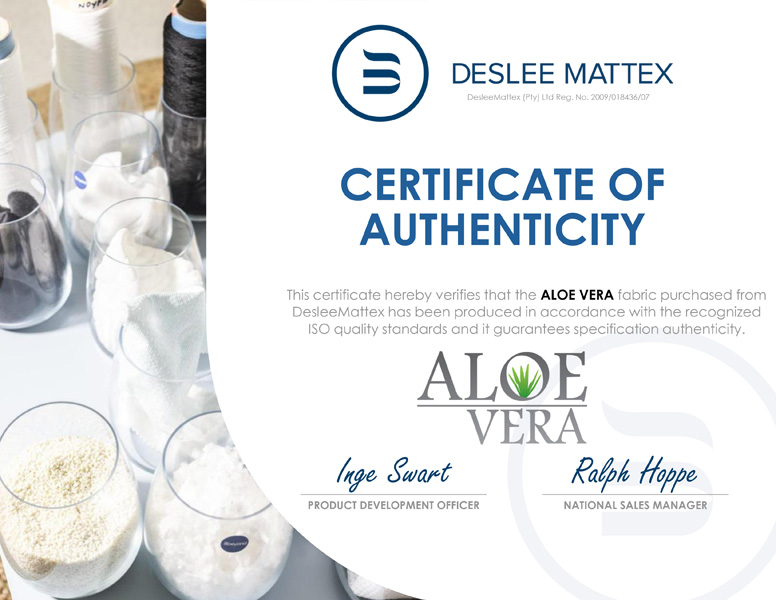 Aloe Vera Certificate